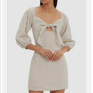 Stunning revolve NWT Suboo Womens Linen Elbow Sleeve Mini Dress